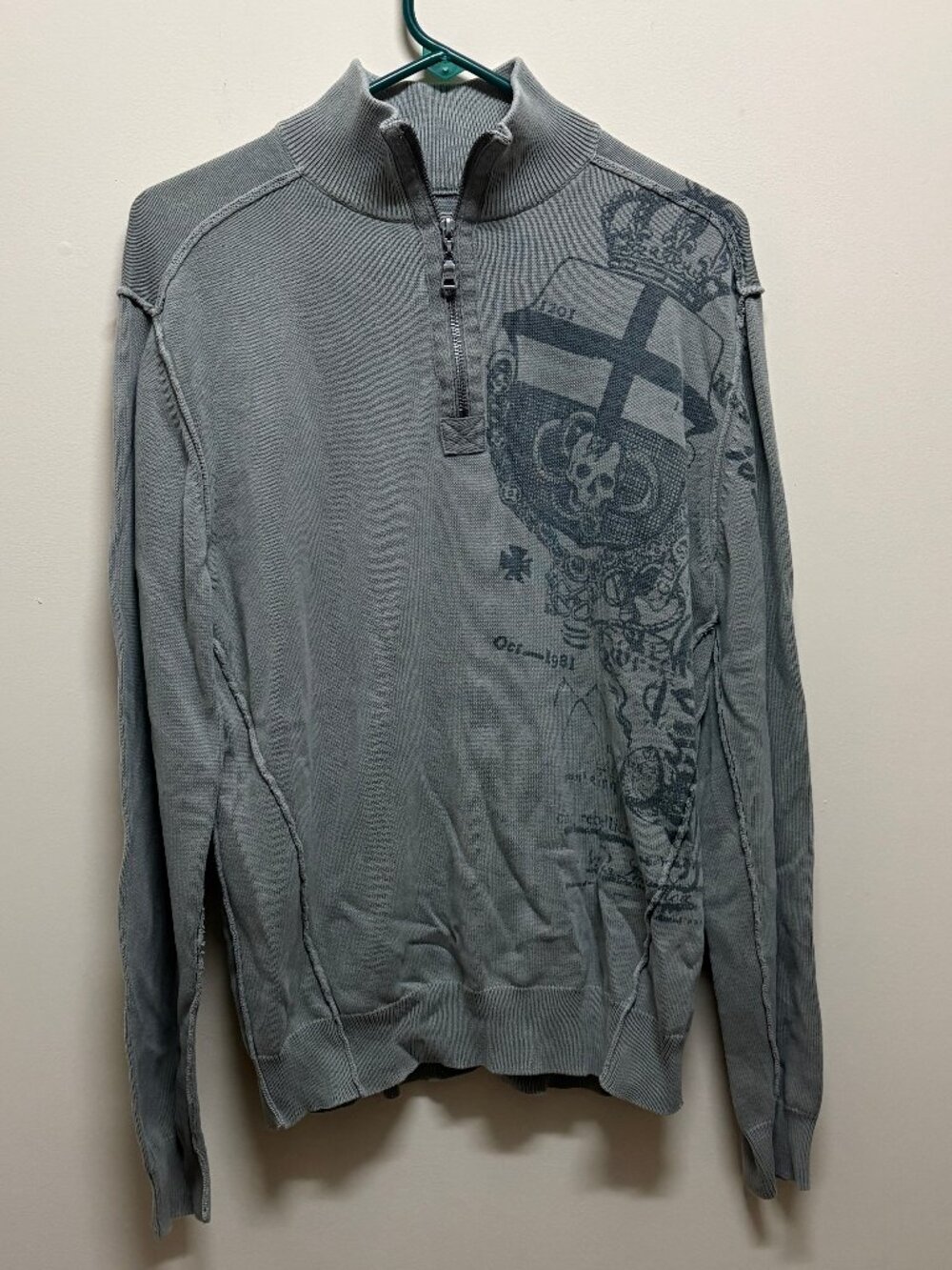 Guess Los Angeles XL Quarter Zip Sweater